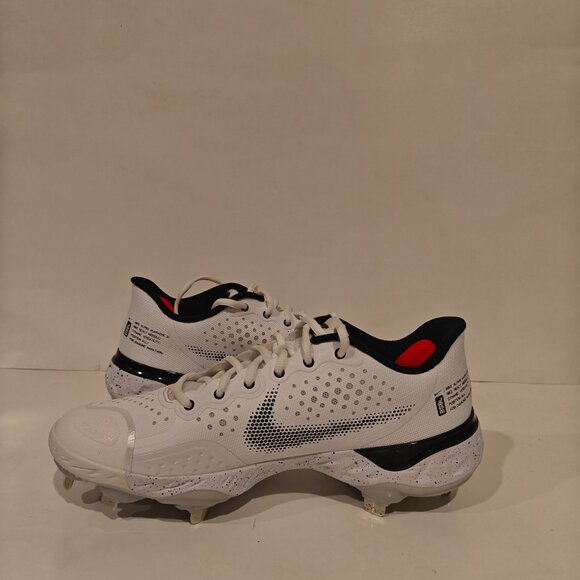 Nike Alpha Huarache Elite 3 Low White Baseball Cleats CV3552-104 Men’s Size 7.5 - Picture 8 of 13